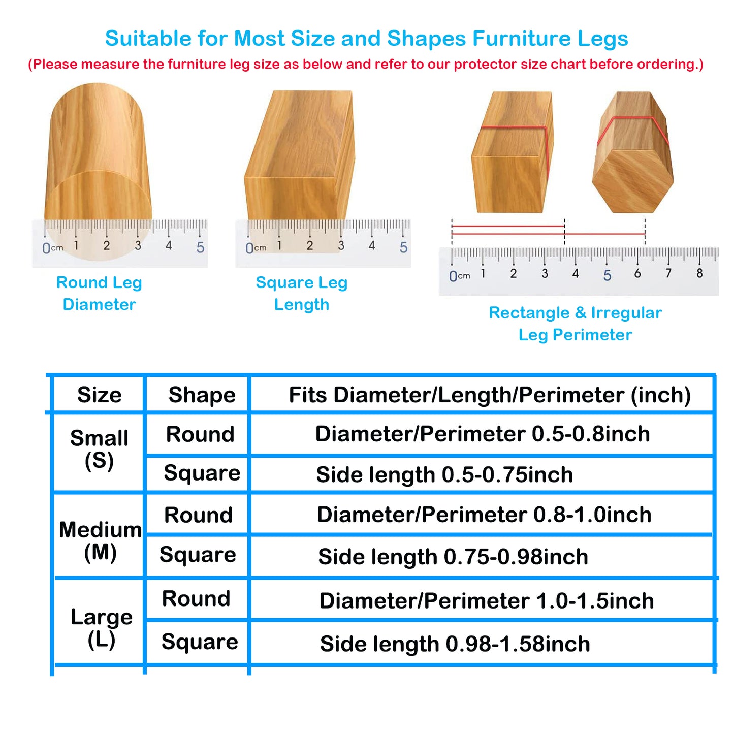 16 Pack Chair Leg Floor Protectors for Hardwood Floors, Round Rubber Furniture Sliders, 360°Felt Pad Bottom Wrapped Thickening Silicone Furniture Legs Caps Covers